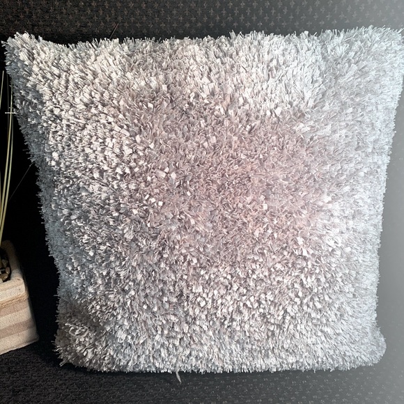 Gray Accent Pillows Set of Two with Silver Sequins Rectangle/Lumbar and Square - Picture 5 of 6